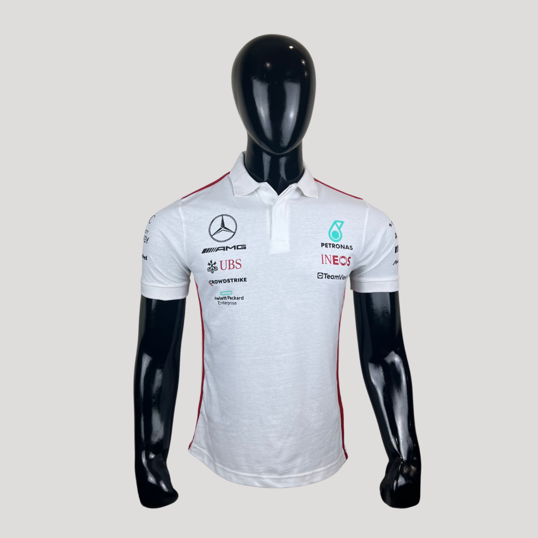 MRC-AMG F1 2023 White Team Polo