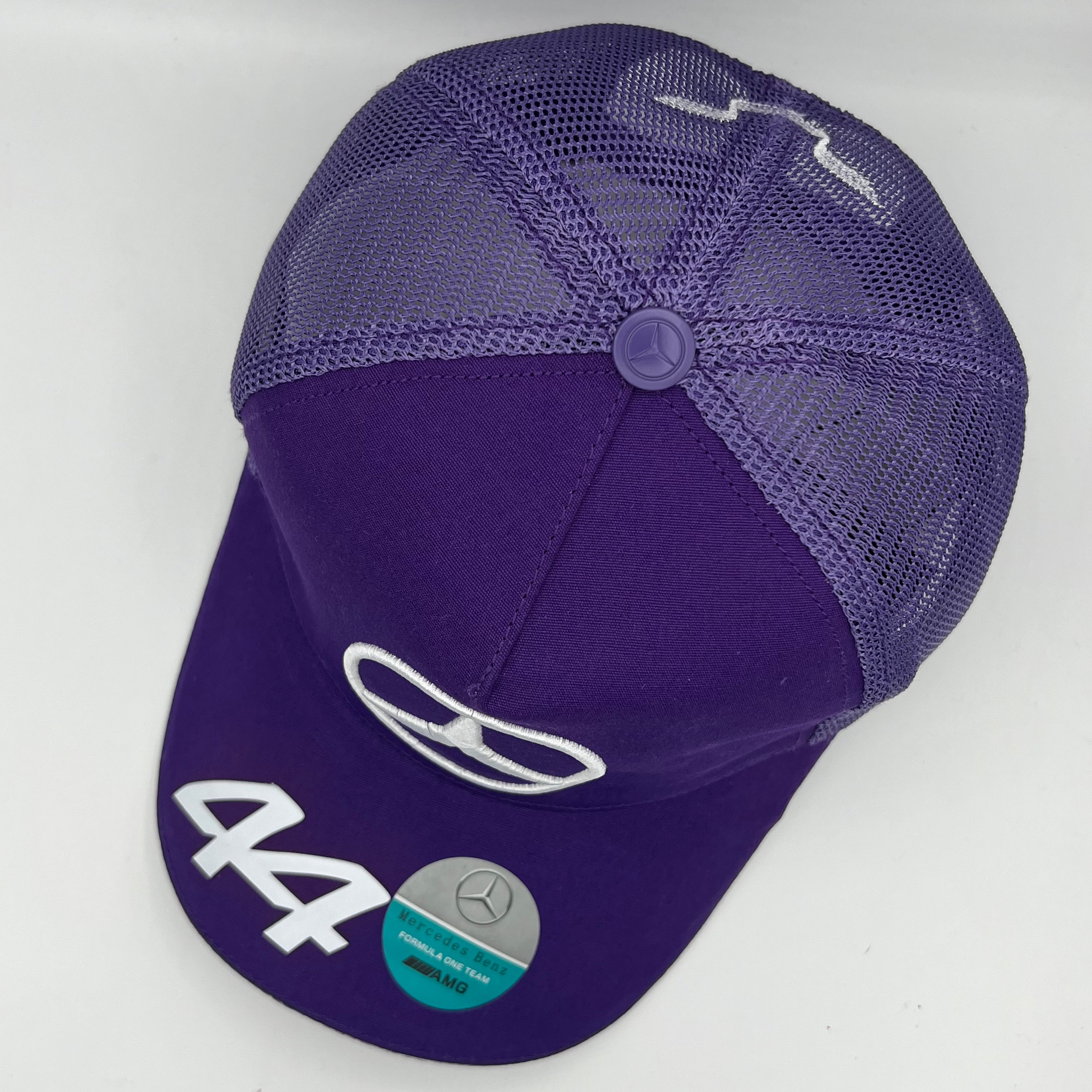 Lewis Hamilton 2024 Team Driver Trucker Cap Purple